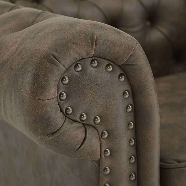 Arthur Brown Tufted Scroll Arm Chesterfield Chair, image 5